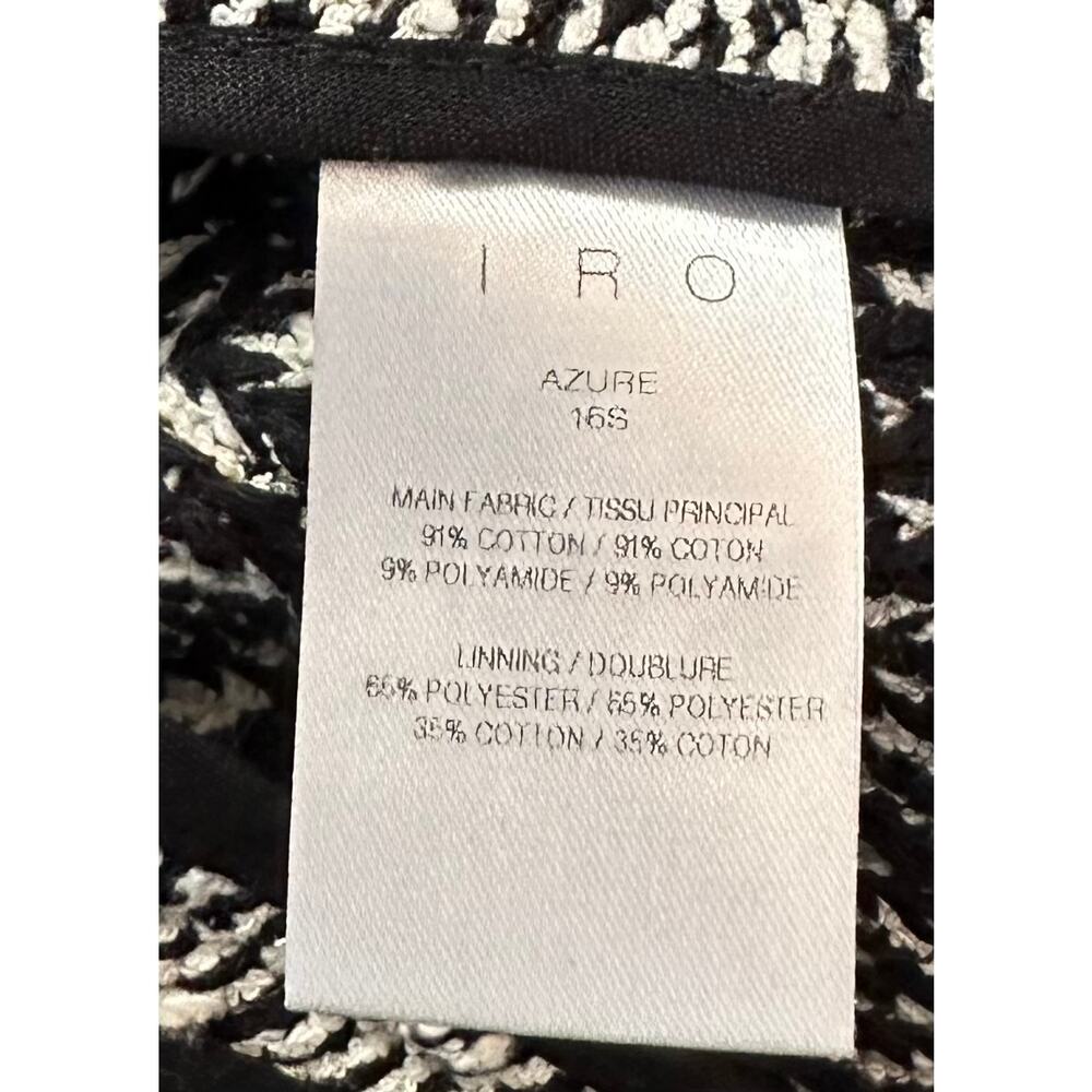IRO Azure Boucle Jacket Black Ecru 36 US Size 4 - Picture 11 of 11